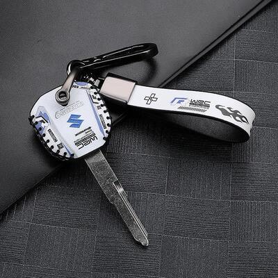 适用机车铃木GSX250R/DL250钥匙改套装件极客飒155锁匙扣真皮扣