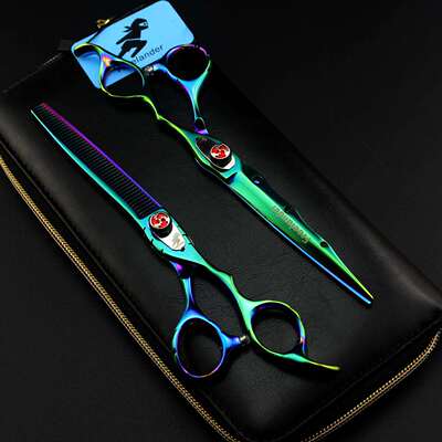 7.0寸 Freelander绿色 SD美发剪 宠物剪平剪牙剪