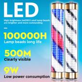 新理发店Led半圆形发廊转向灯壁挂式 节能防水覆古发廊灯箱美发转