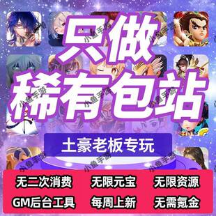 包站gm手游后台游戏卡牌bt****传奇无限元 宝钻石稀有单机安卓苹果