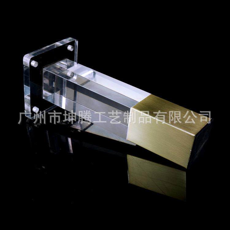 亚克力桌腿桌脚支悬架柜脚透LXP明脚浮餐桌架透茶明几脚腿塑胶架图片