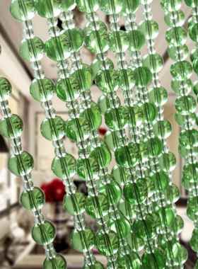 绿色隔满穿风水门帘珠晶帘水断帘水晶帘F9M69J7J客挂帘玄关装厅饰