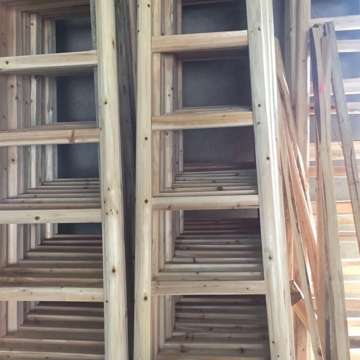 木梯子直梯加强传统榫卯木头楼梯工地用水电工程绝缘梯加厚室内
