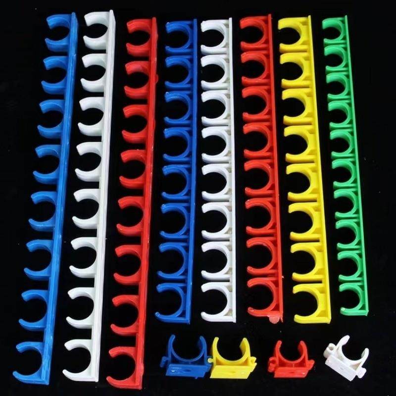 PVC16/20线管排卡U型卡塑料水管固定卡扣连接排 拼装迫码电工家装