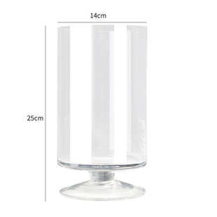 花瓶高脚玻璃器软花欧式摆件制吹工艺品透明装饰品客厅玻璃杯烛台