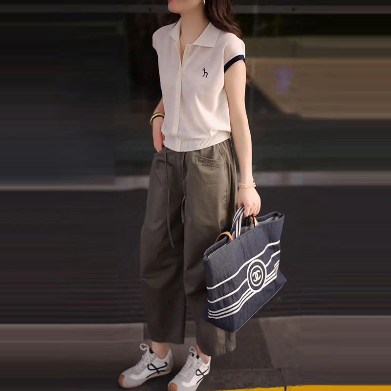 夏季搭配一整套穿搭女2025年新款韩系百搭短袖上衣休闲 裤两件式