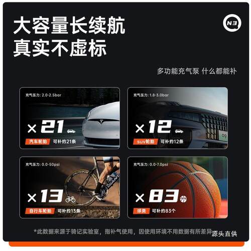 骑记25款N3车铁载充气KXD泵车载打气泵胎压监测动电充打气宝便携
