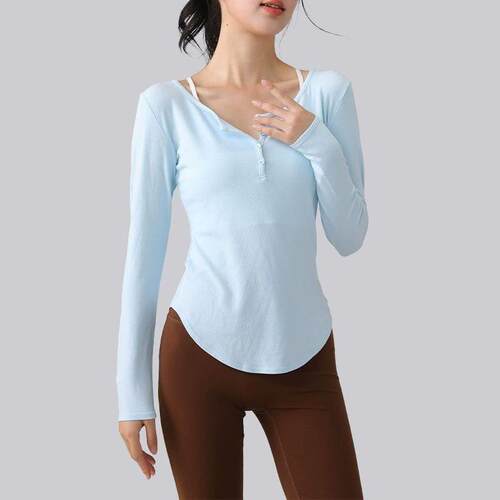 V-neck slimming yoga clothes, sports tops, practice dance