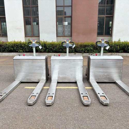 普尔夫304 不锈钢电动托盘搬运车防锈冷库冻库手动液压镀锌叉车