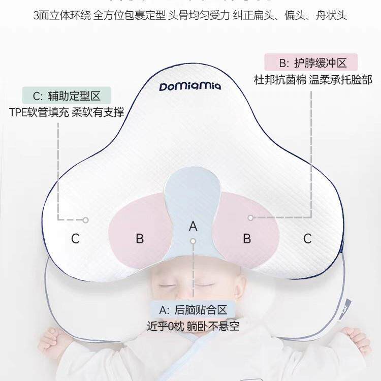 Domiam圆ia婴正儿定型枕0-1岁头纠型新生儿枕20220824头宝宝定型
