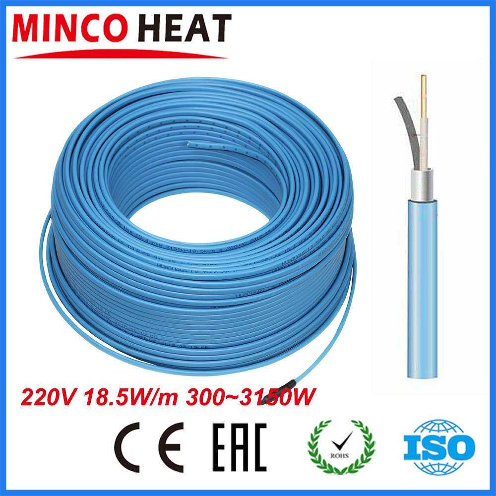 MINCO HEAT瓷砖木地板下的双导发热电暖地板地暖电缆300-3150W