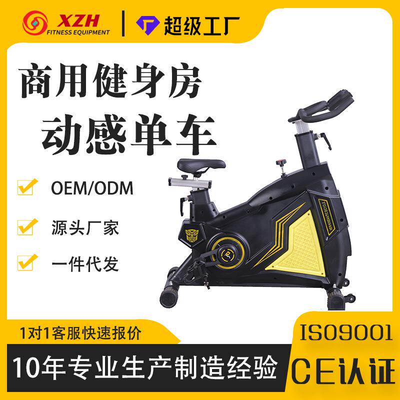 跨境商用动感单车超静音磁控单车室内家用全包健身阻力车工厂直供