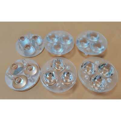 XPE XPG透镜Φ25MM三合一珠面 平光面10至90° 3030 3535 LED透镜