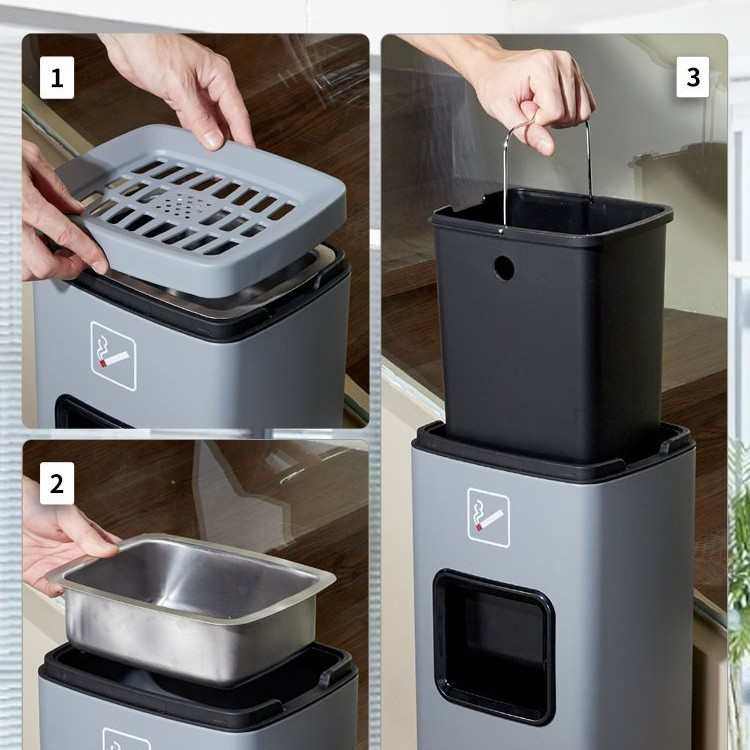 不锈钢烟灰柱酒店大堂烟头收集筒户外烟蒂箱吸烟区垃圾桶灭烟缸,家庭/个人清洁工具,垃圾桶,淘宝优惠券,粉丝福利购,淘宝优惠卷