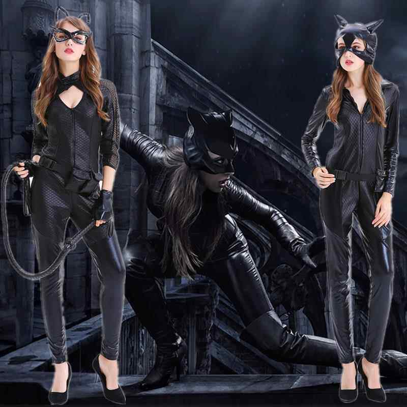 Cosplay蝙蝠侠归来猫女服装万圣节cos漫威电影猫女BlackCat演出服