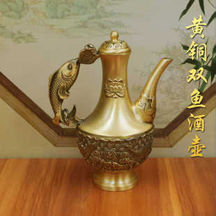 家用老式 铜酒壶黄铜酒杯套装 手工黄铜制品清酒水酒器烫茶壶新款