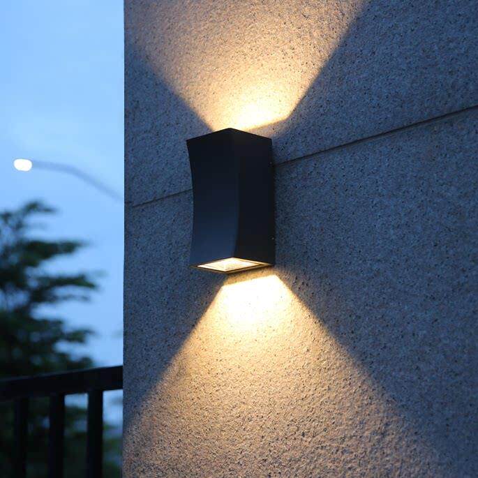 LED户外双壁灯室外防水上下照外墙楼梯阳台庭院洗墙灯过道射灯
