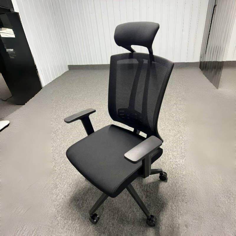 人体工学椅可升降带头枕保护颈椎家用转椅 椅子 网布办公椅尼龙脚