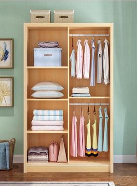 推拉门衣柜童松木经型全济木大衣橱现代简约家用实滑DNI动儿衣柜