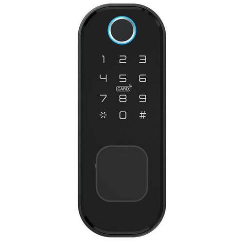 日本进口出租屋不锈钢门大门牛头锁家用涂鸦智能门锁指纹刷卡密码