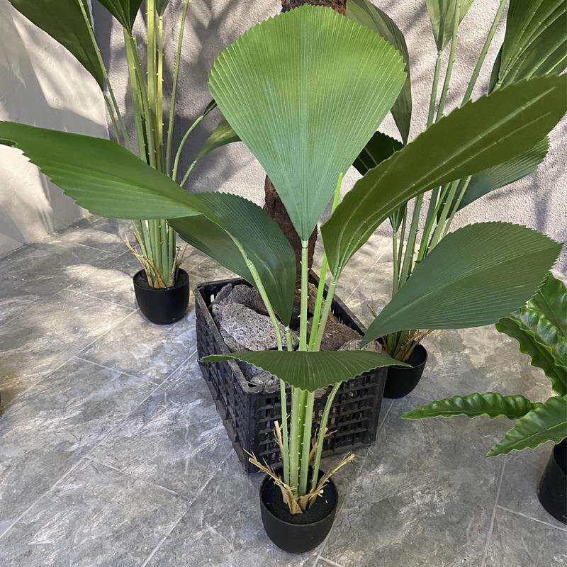 大叶子植物仿真盆栽苏门答腊棕小树园艺景观民宿酒店家居装饰摆件