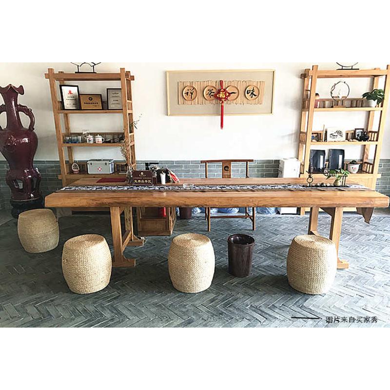 S588家用草编坐墩换鞋凳榻榻米坐垫蒲团客厅酒店矮凳沙发凳绣墩可