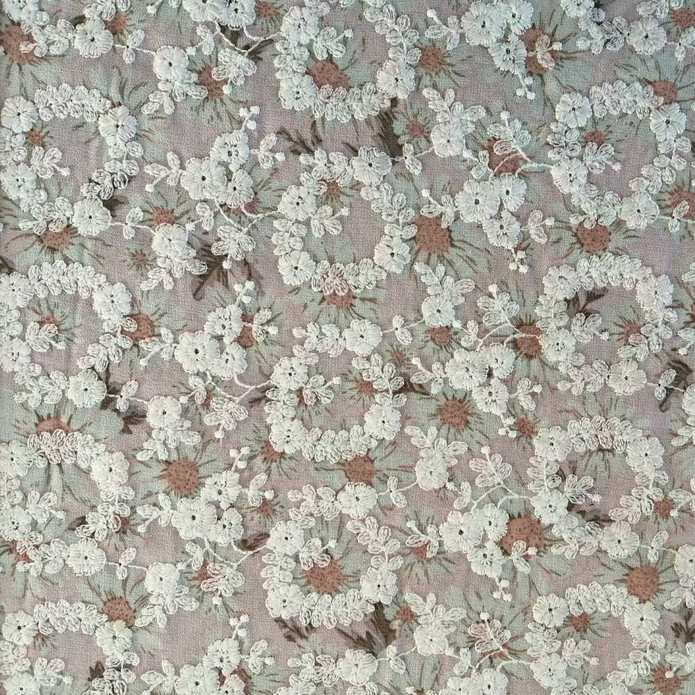 EG-1908266  雪纺+印花绣花后再复合 厂家现货供应 时尚女装面料,居家布艺,绣布,淘宝优惠券,粉丝福利购,淘宝优惠卷