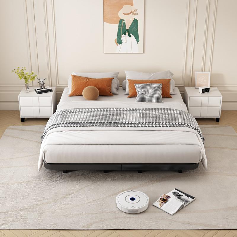 日铁式简架约无排床头悬浮床架子骨架家用铁艺床442加厚单人双人