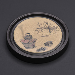 托盘圆形托盘欧式茶盘防滑托盘酒店托盘餐盘传菜盘服务员茶水盘