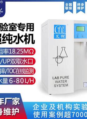 实验室纯水器18.25兆欧一级水二级水三级水学校医院检测纯水仪