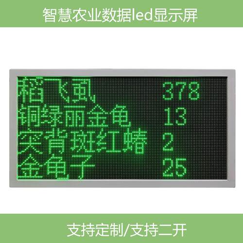 智慧农业监测led显示屏田间害虫监测LED显示屏大棚蔬菜数据led屏