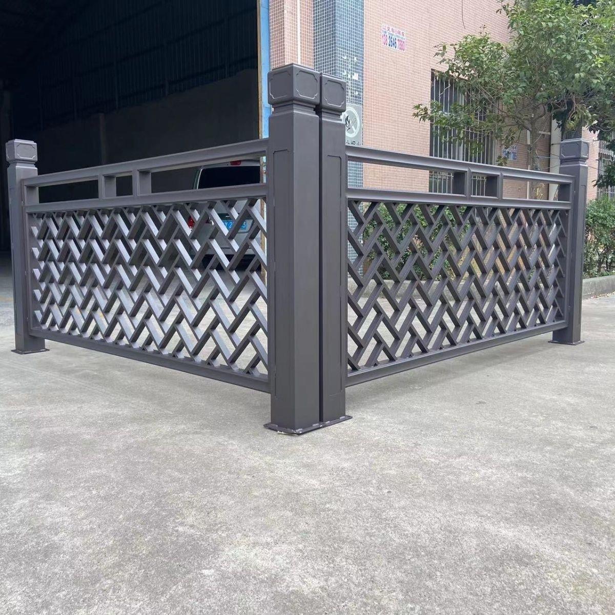 中式铝合金护栏四合院庭院围栏护栏室外别墅阳台栏杆铝艺楼梯扶手