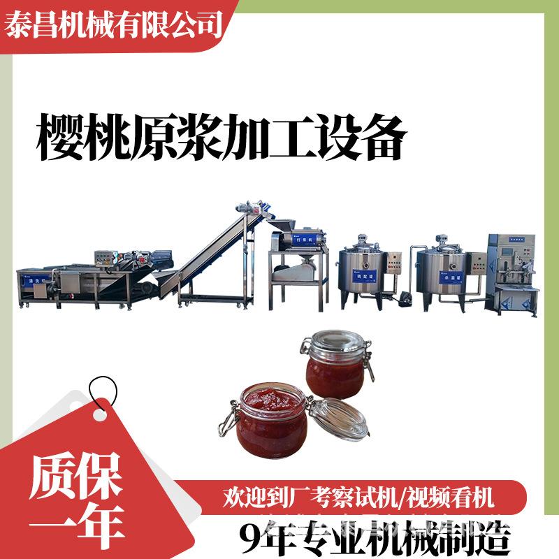 烟台樱桃原浆生产线 全套枇杷原浆加工设备 樱桃果酱生产灌装线