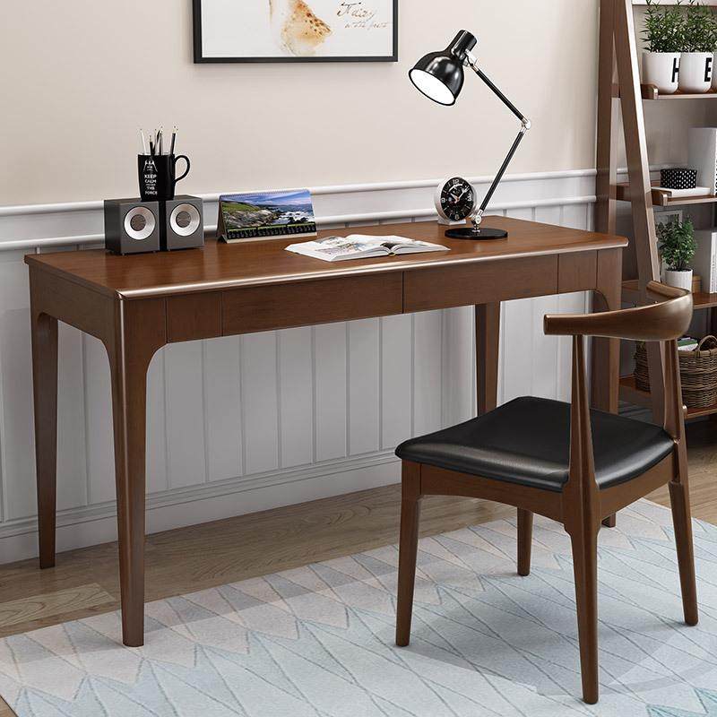 北欧全实木双人书桌简约现代家用卧室电脑桌学生书房写字桌办公桌,住宅家具,书桌,淘宝优惠券,粉丝福利购,淘宝优惠卷