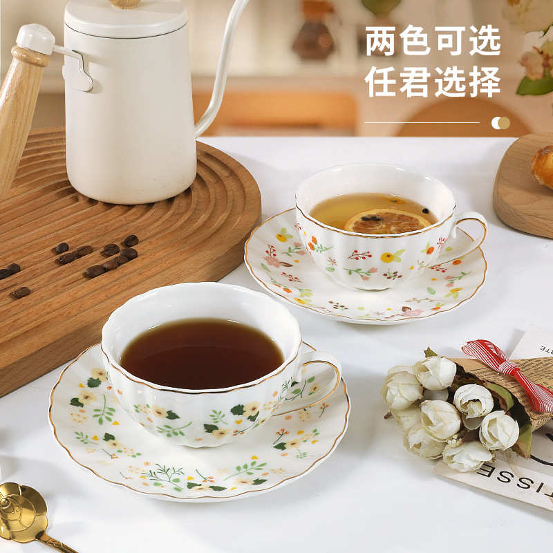 欧式咖啡杯子田园轻奢感英式陶瓷家用下午茶茶具套装