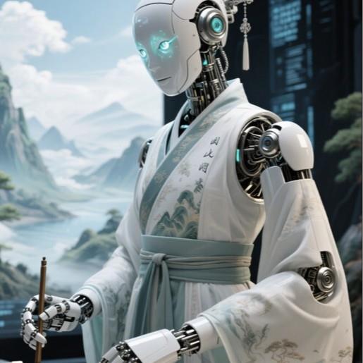 人形机器人国风唐装汉服套装复古服饰智能场景配置