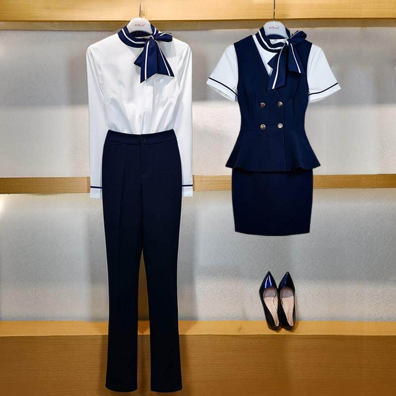 春夏空姐职业套装美容师工作服女酒店服务员马甲高级空乘面试制服