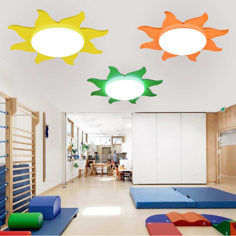 儿童创意卡通LED吸顶灯卧室灯教室走廊灯幼儿园教室太阳造型灯具,家装灯饰光源,智能吸顶灯,淘宝优惠券,粉丝福利购,淘宝优惠卷