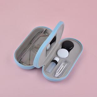 二合一眼镜盒双层两用隐形眼镜盒双联盒防压便携双用美瞳盒收纳盒