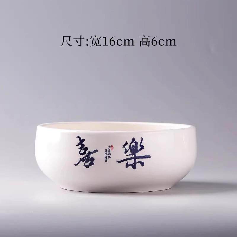 巴西木专用托盘水培器皿水养幸运木底座陶瓷盆花盆托盘高边荷叶盆,家居饰品,花瓶,淘宝优惠券,粉丝福利购,淘宝优惠卷