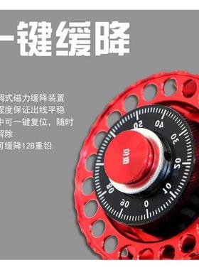 2018新款桃源HK65数显缓降筏钓轮带背光带泄力微铅全金属计数渔轮