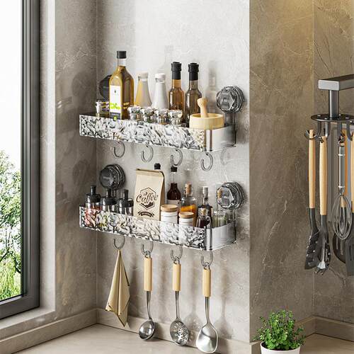 Luxury Wave Suction Cup Shelf for Bathroom, Washroom, and Si