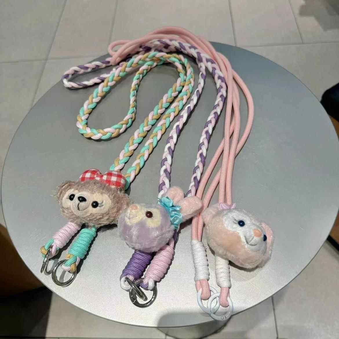 秋冬毛绒公仔创意编织绳挂链通用百搭包包少女立得ccd手机链条女