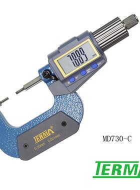 TEMM无品牌/DR730C花键数显千分尺小头千-分尺0-25m高精度m细头电