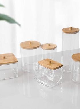 Cotton Swab Storage Box Makeup Organizers Qtip Container Cos