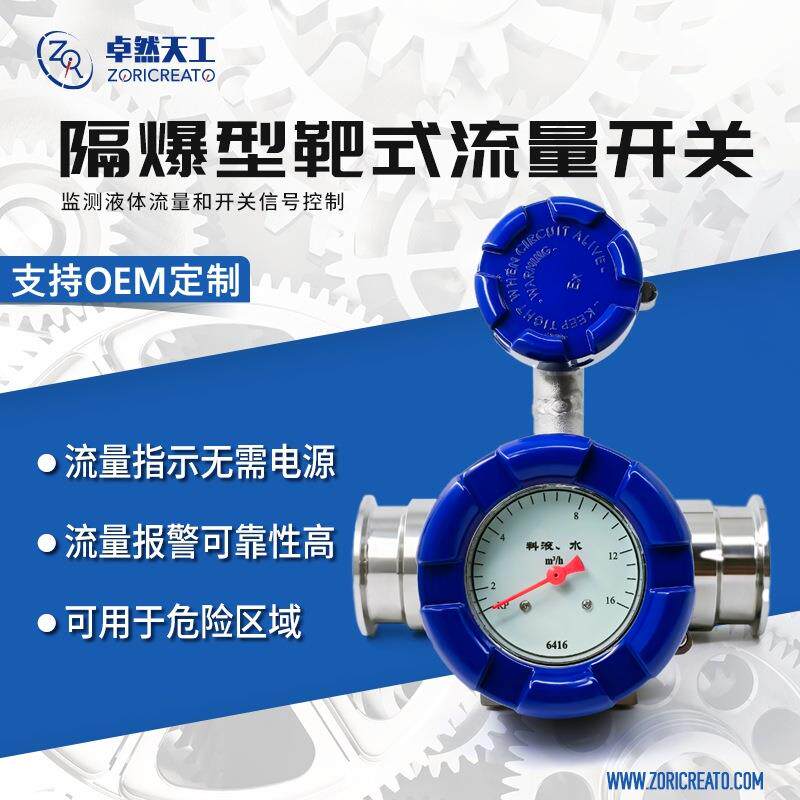智能防爆数显靶式流量开关流量控制器管道水流量计科隆DW18同款