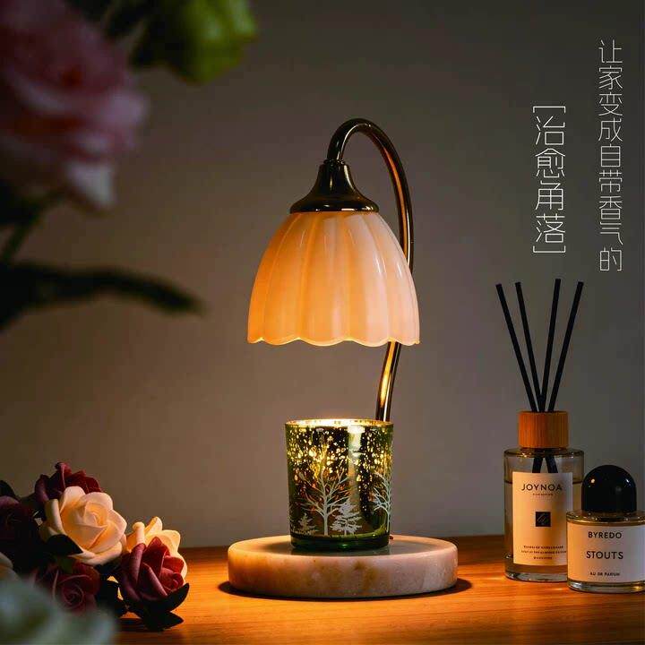 香薰灯融蜡灯新款花瓣香薰蜡烛卧室氛围结婚生日礼物送闺蜜蜡烛灯
