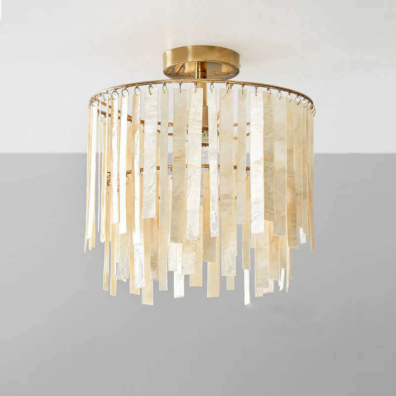 灯具中山工厂美式简约圆形卧室灯吸顶灯贝壳过道玄关衣帽间顶灯,家装灯饰光源,智能吸顶灯,淘宝优惠券,粉丝福利购,淘宝优惠卷