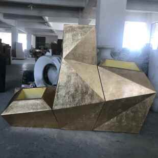 现572代大简约连体大组合型落地仿真花花花瓶商场器玻璃钢摆件