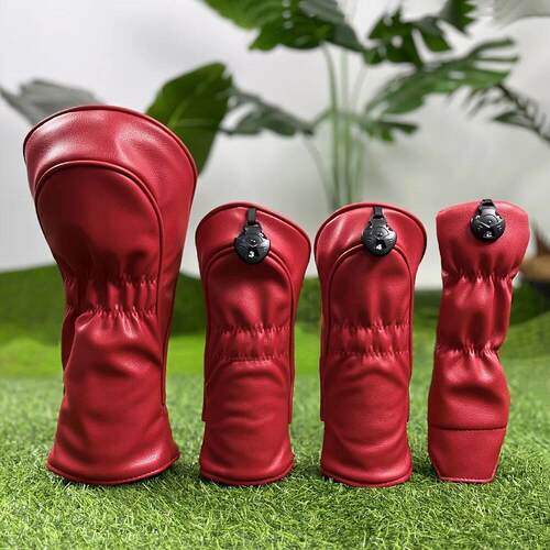Dazzling red golf club head cover: Durable, waterproof, golf